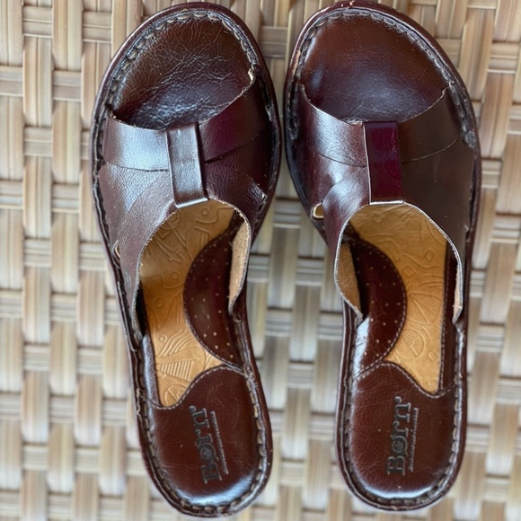Born leather chunky strap slip on sandals size 7 - Picture 12 of 14
